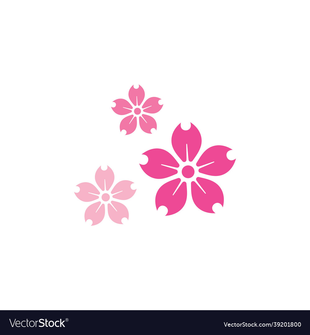 Sakura beauty flower icon Royalty Free Vector Image