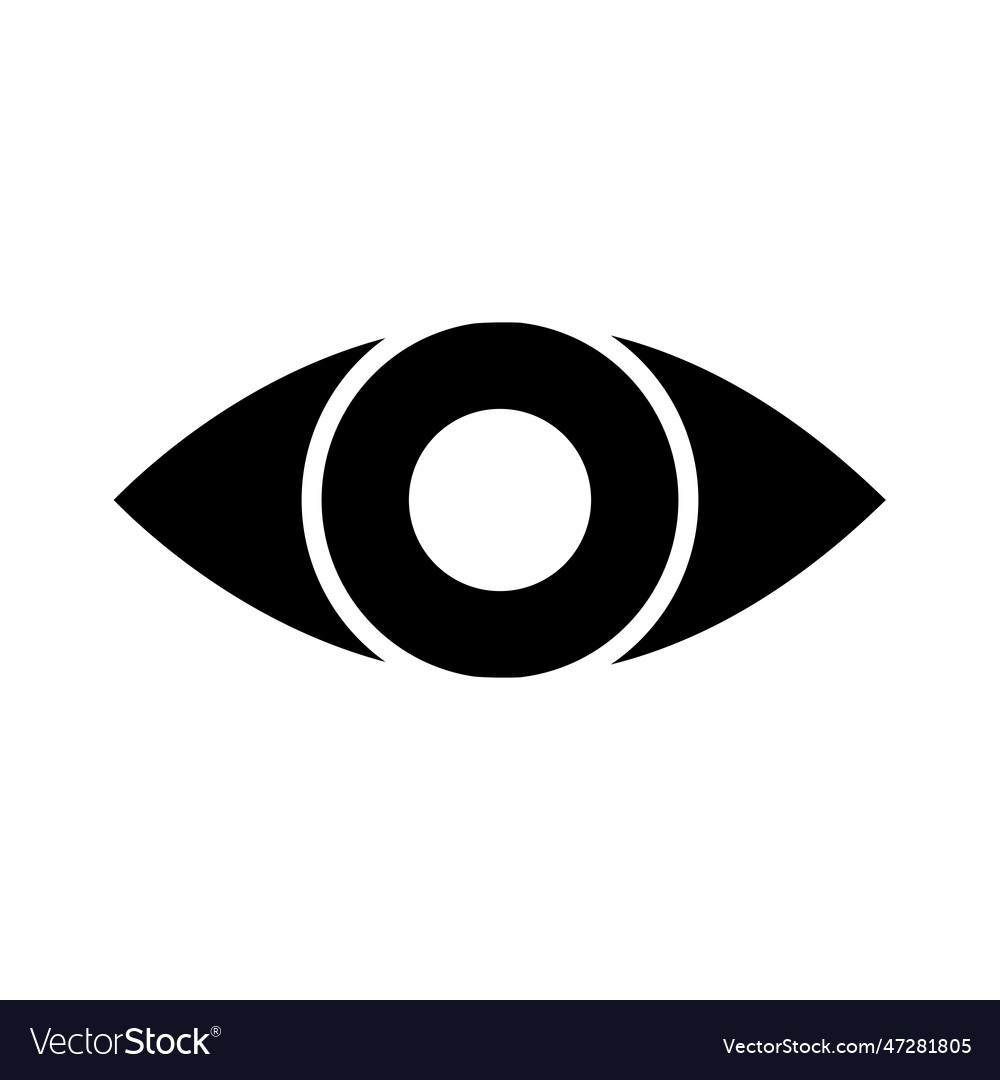 Eye Glyph Icon For Personal And Commercial Use Vector Image