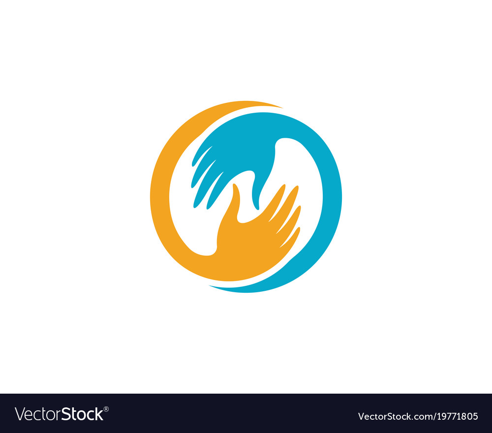 hand care logo template royalty free vector image