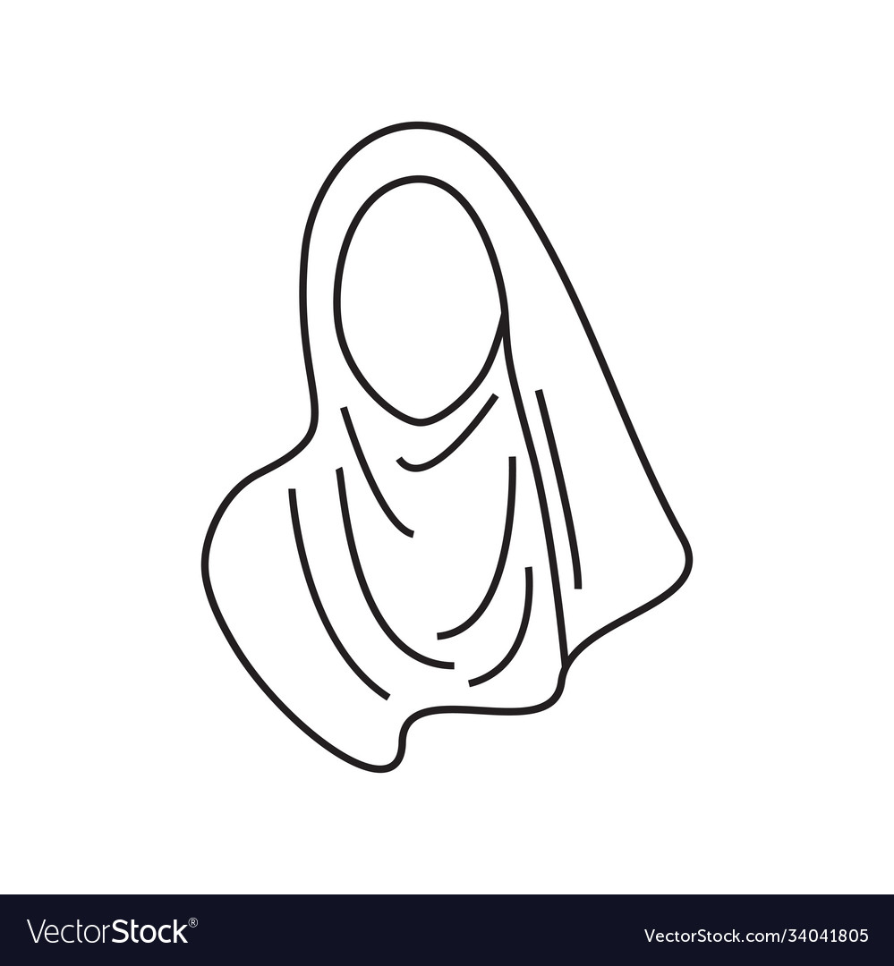 Hijab icon graphic design isolated Royalty Free Vector Image