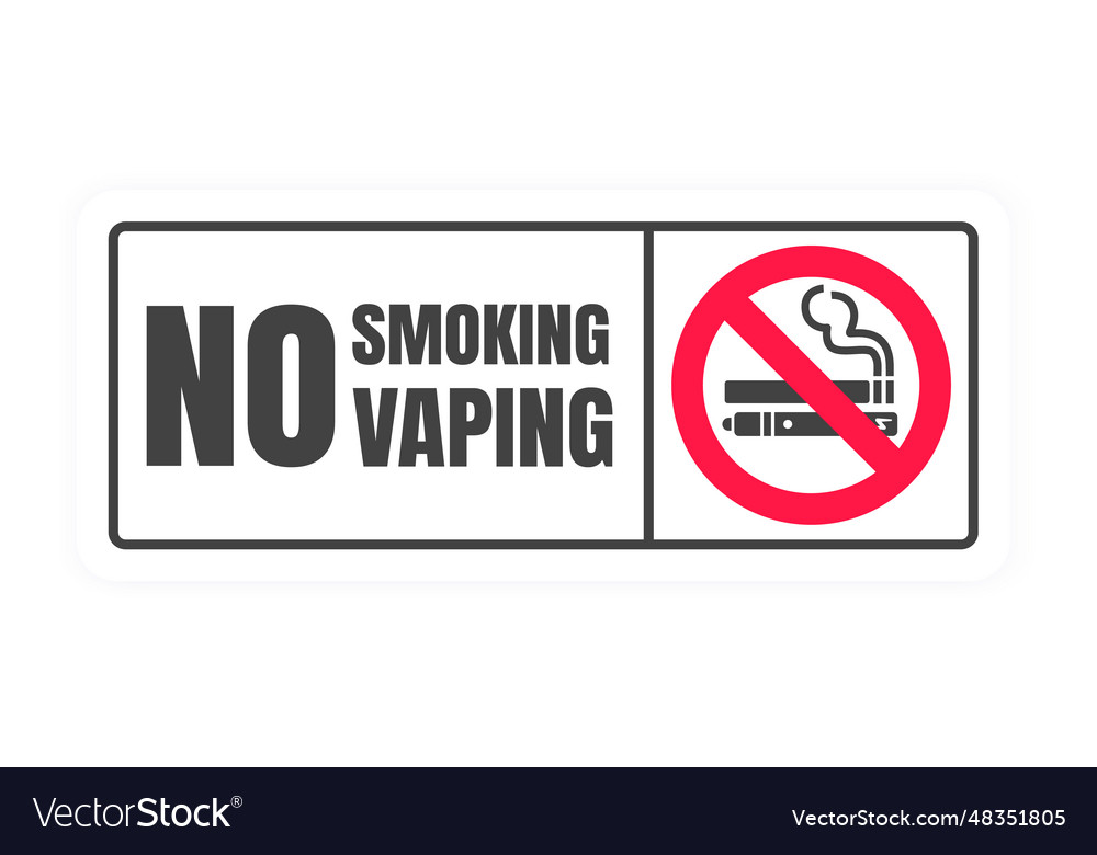 No smoking vaping sign Royalty Free Vector Image