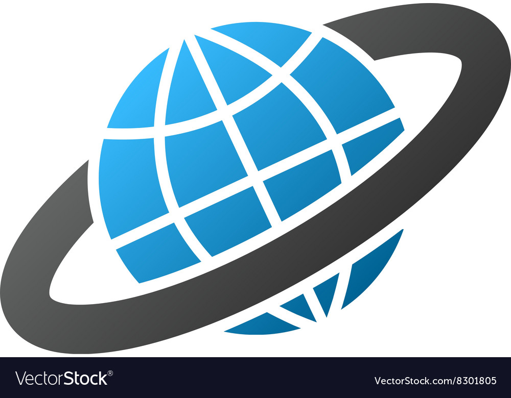 Planetary ring gradient icon Royalty Free Vector Image