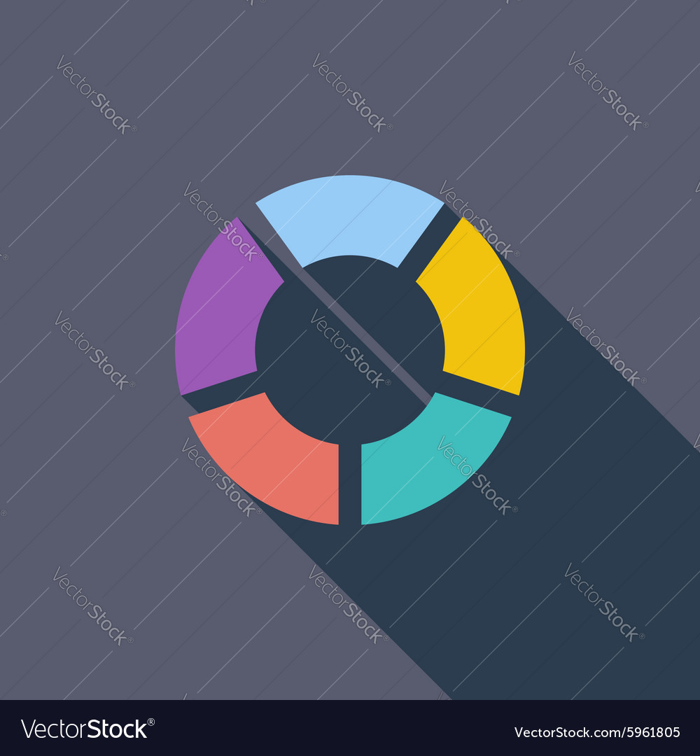 Round graph circular Royalty Free Vector Image