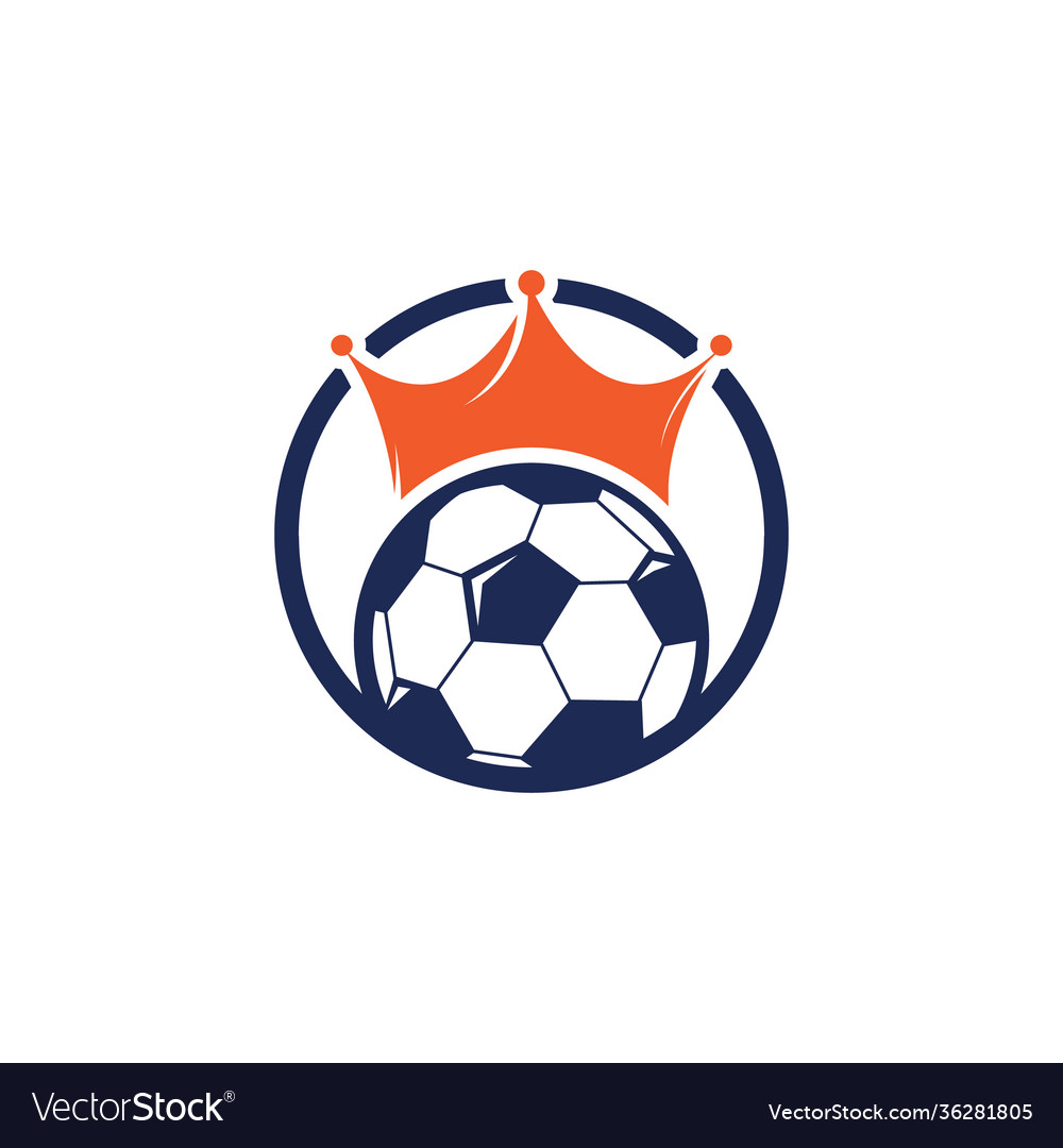 Soccer king logo design Royalty Free Vector Image