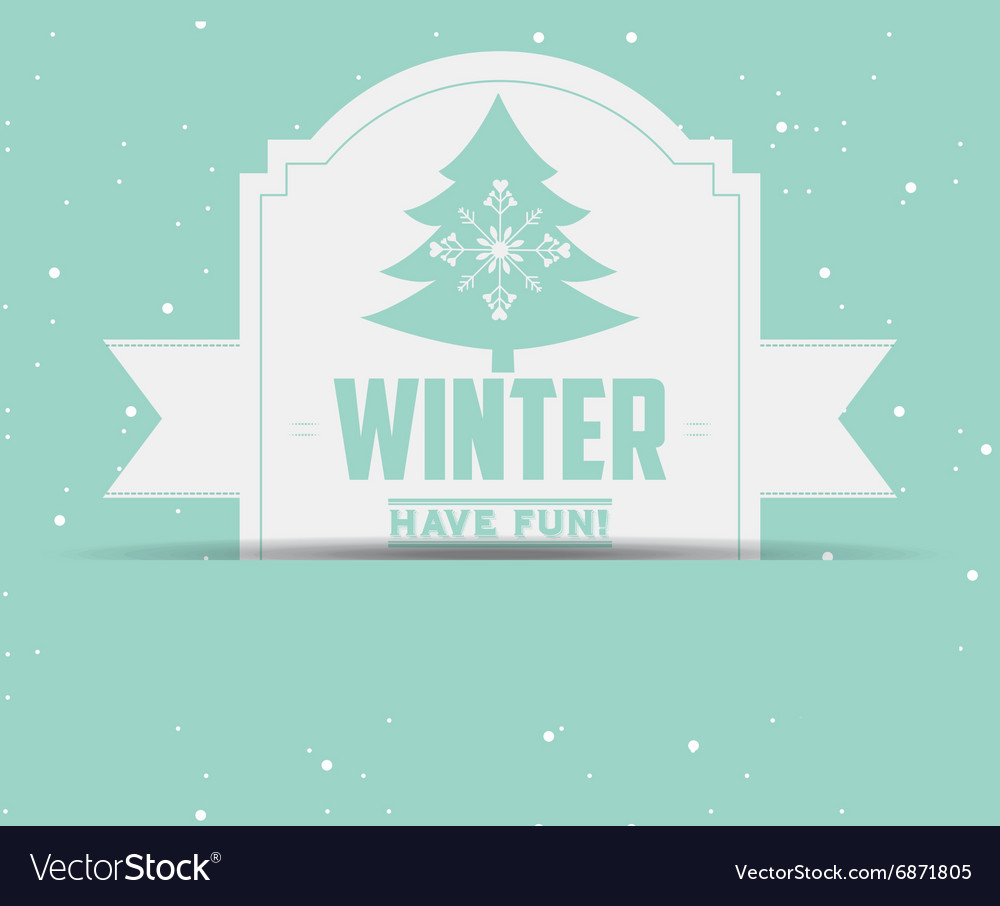 Welcome winter design Royalty Free Vector Image