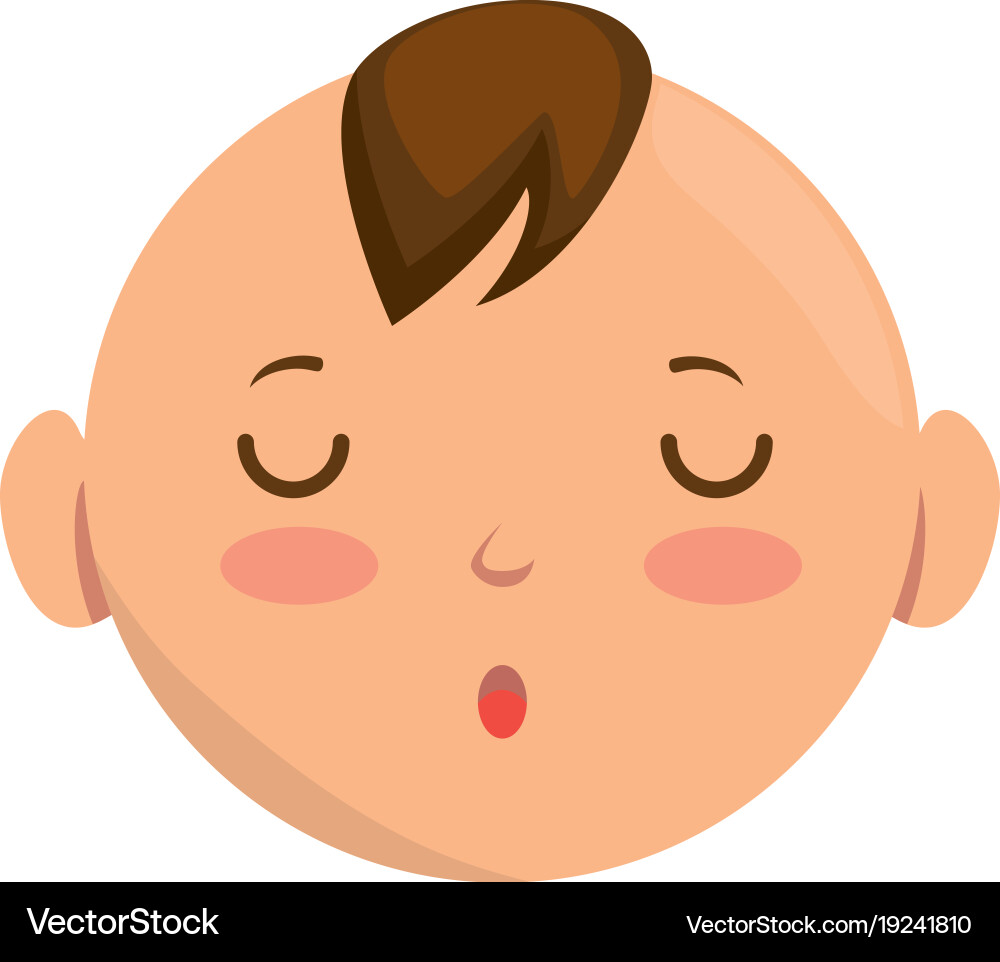 Baby face avatar character Royalty Free Vector Image