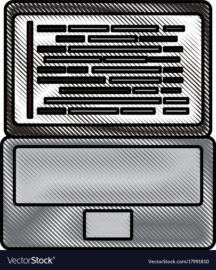 Laptop coding concept web developer programming Vector Image