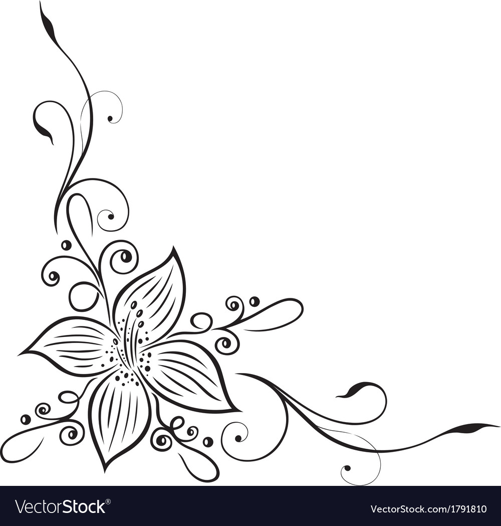 Lily border Royalty Free Vector Image VectorStock