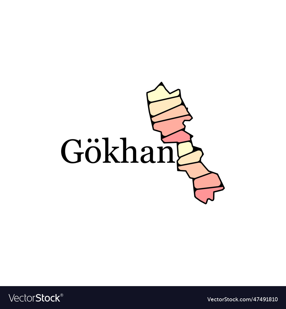 Map of gokhan the state Royalty Free Vector Image