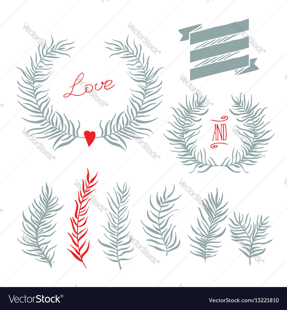 Set decoration Royalty Free Vector Image - VectorStock
