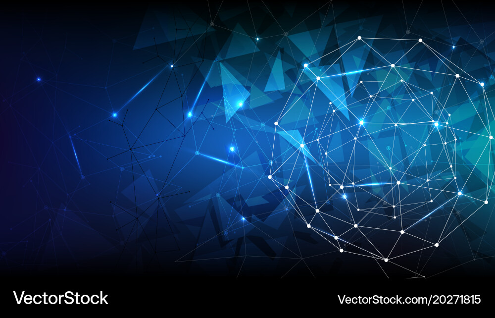 Background abstract polygon data technology Vector Image