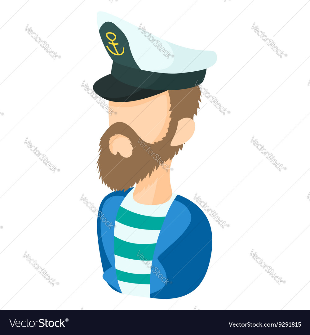 Captain icon in cartoon style Royalty Free Vector Image