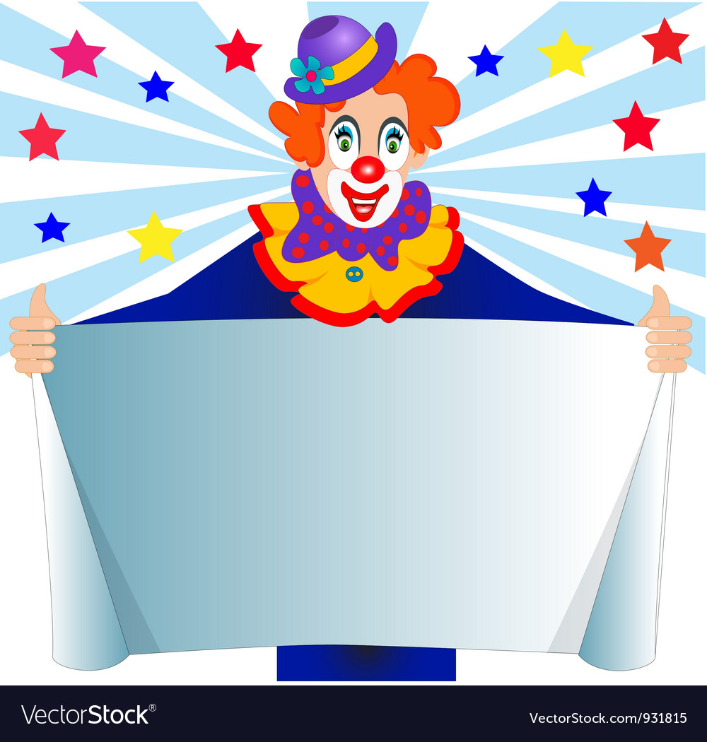 Clown sign Royalty Free Vector Image - VectorStock