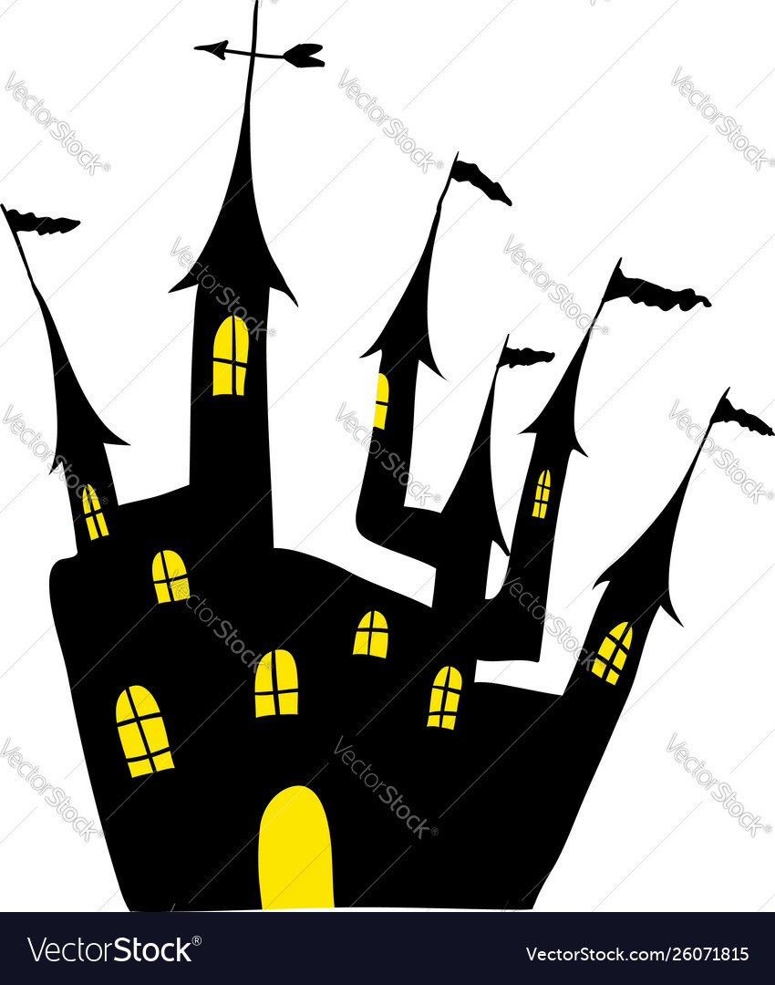 Halloween Black Castle Royalty Free Vector Image