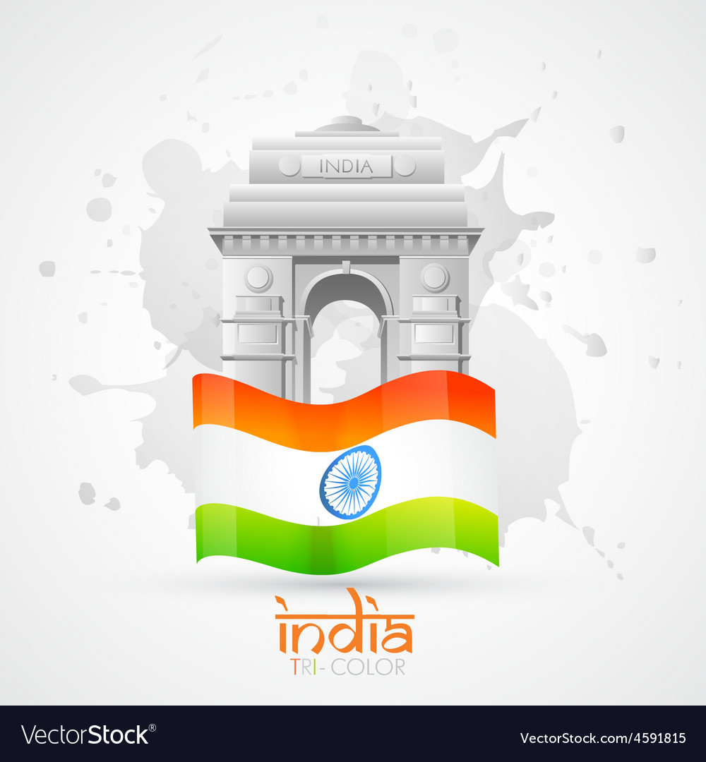 India gate Royalty Free Vector Image - VectorStock