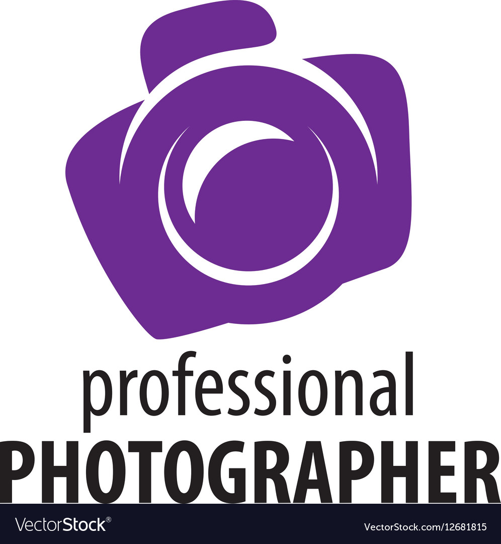 Logo camera the photographer Royalty Free Vector Image