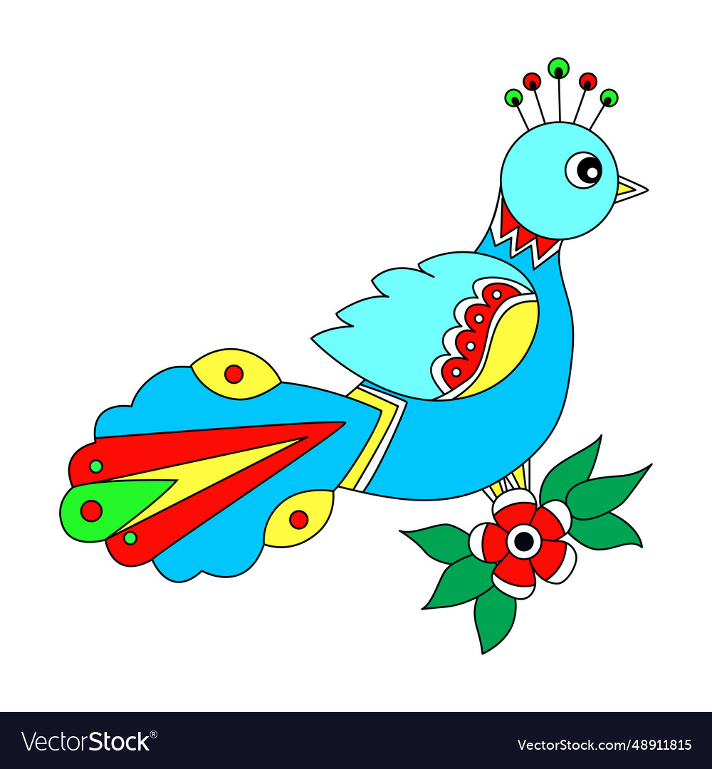 Peacock bird Royalty Free Vector Image - VectorStock