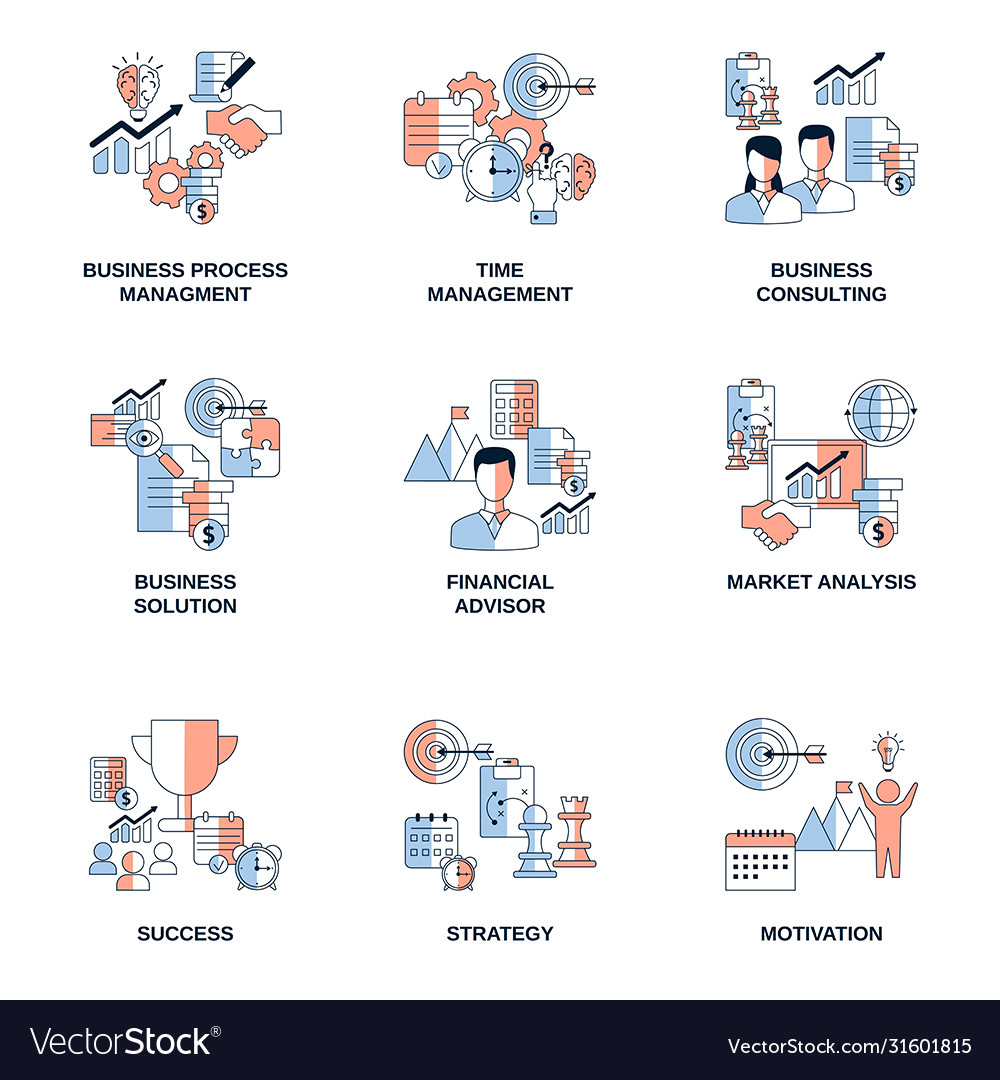 Set business icons