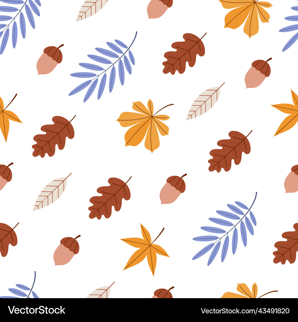 Autumn seamless pattern Royalty Free Vector Image
