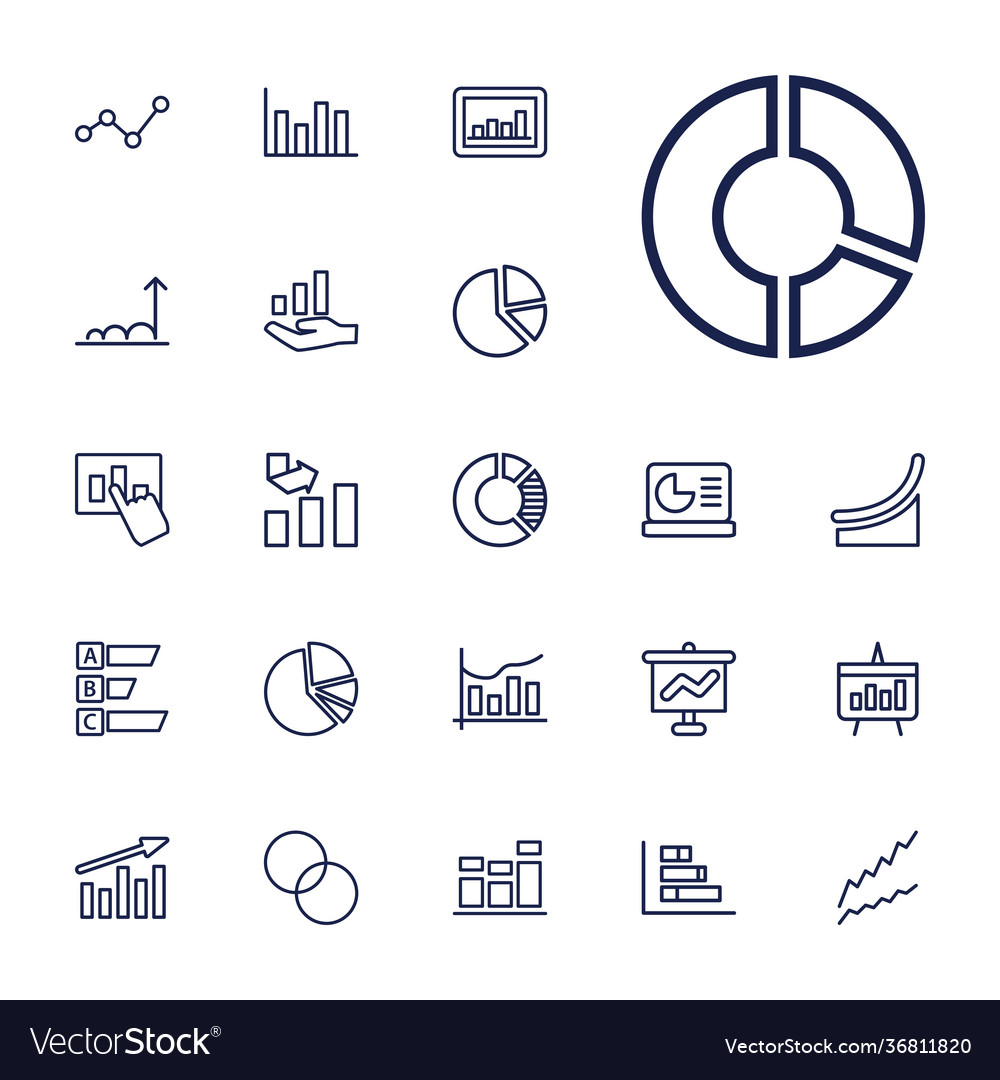 Diagram Icons Royalty Free Vector Image - Vectorstock