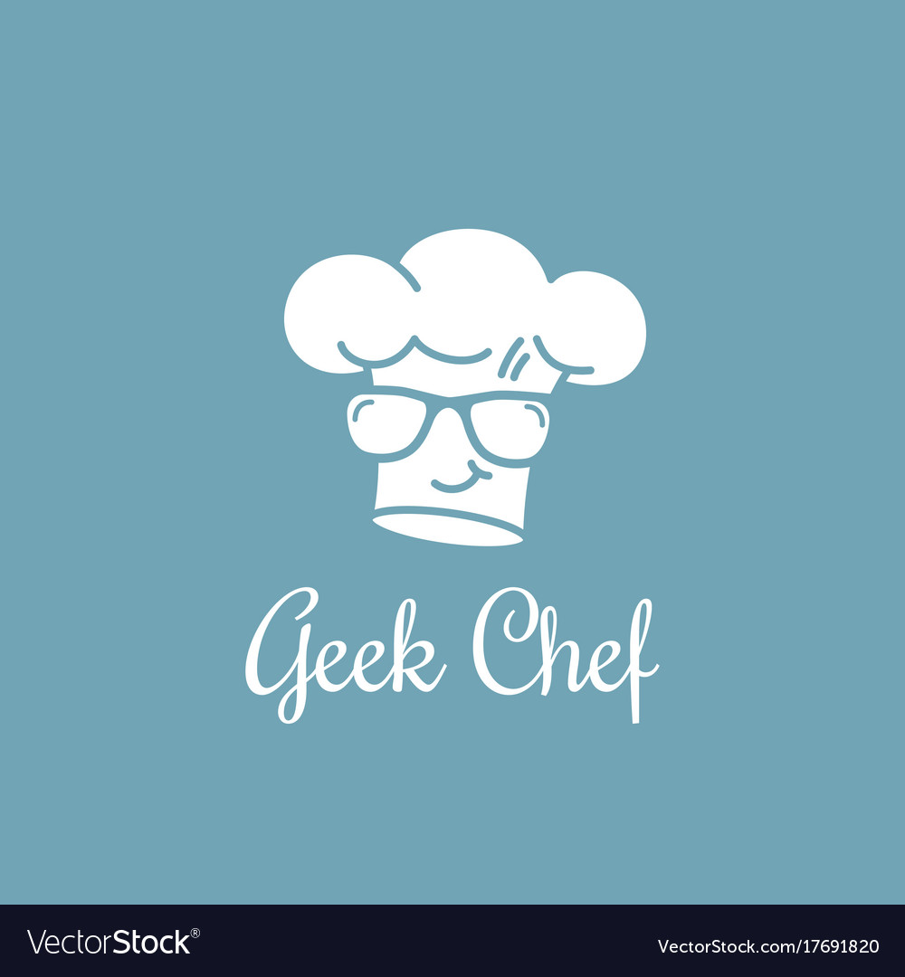 Geek chef logo Royalty Free Vector Image VectorStock