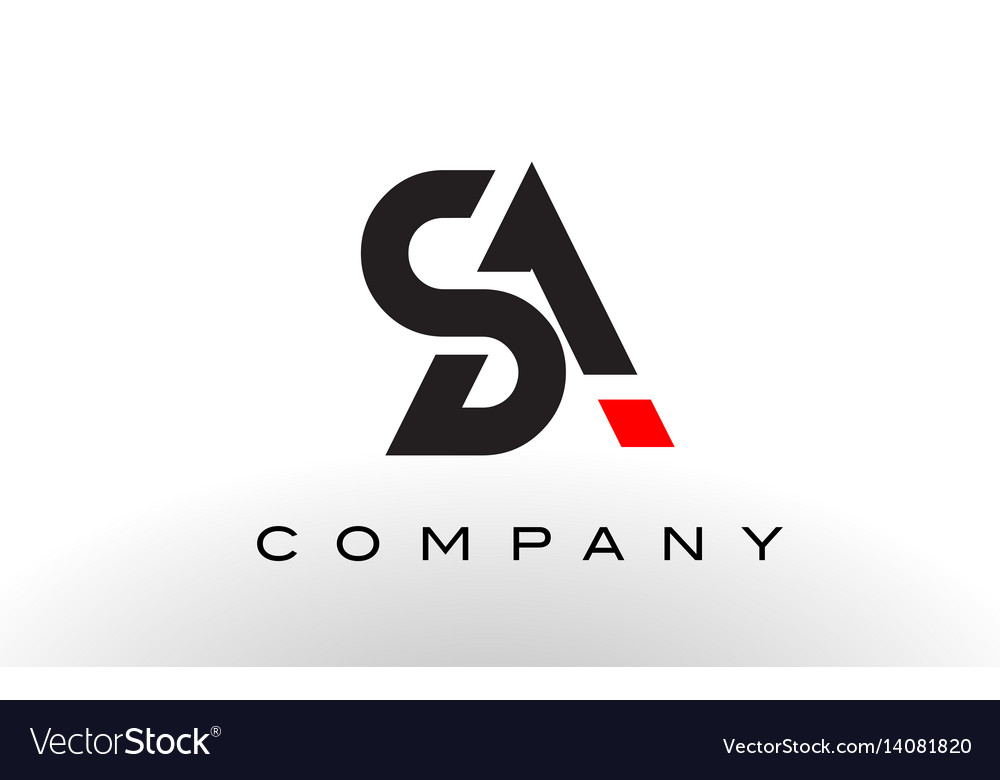 Sa Logo Letter Design Royalty Free Vector Image