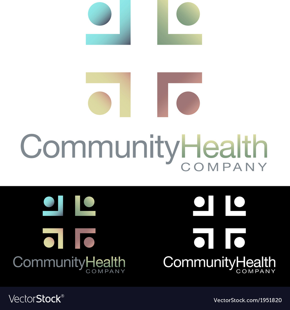 Social community health icon logo Royalty Free Vector Image