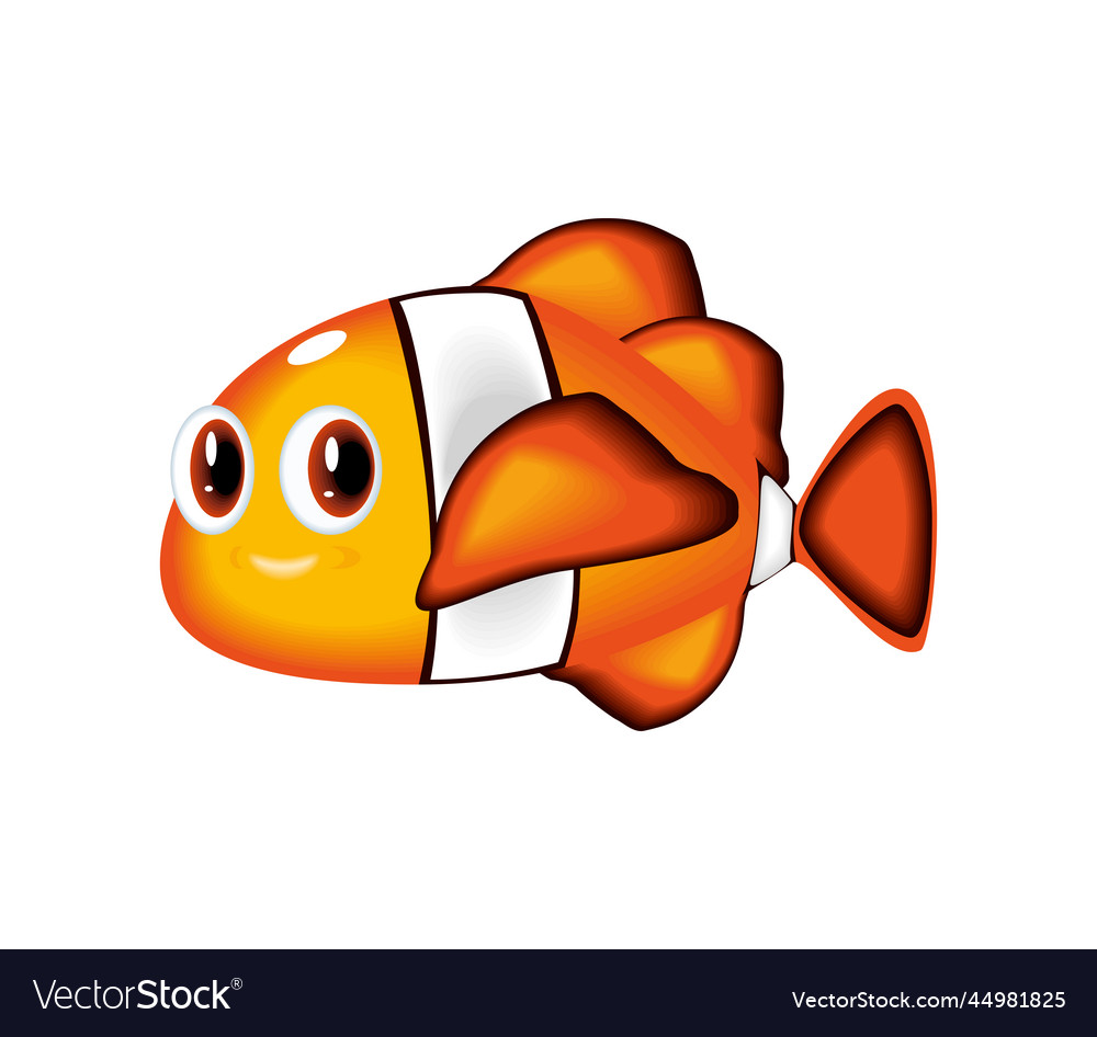 Clownfish Cartoon Icon Royalty Free Vector Image