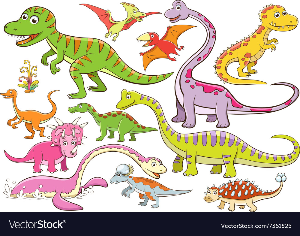 Cute dinosaurs cartoon character Royalty Free Vector Image Cute dinosaurs cartoon character Royalty Free Vector Image