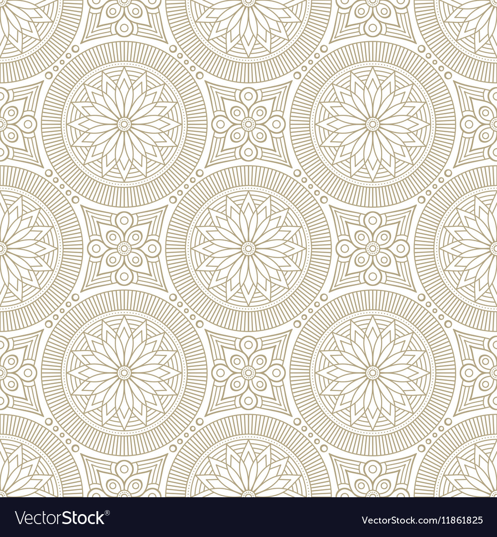 Ethnic floral seamless pattern Royalty Free Vector Image