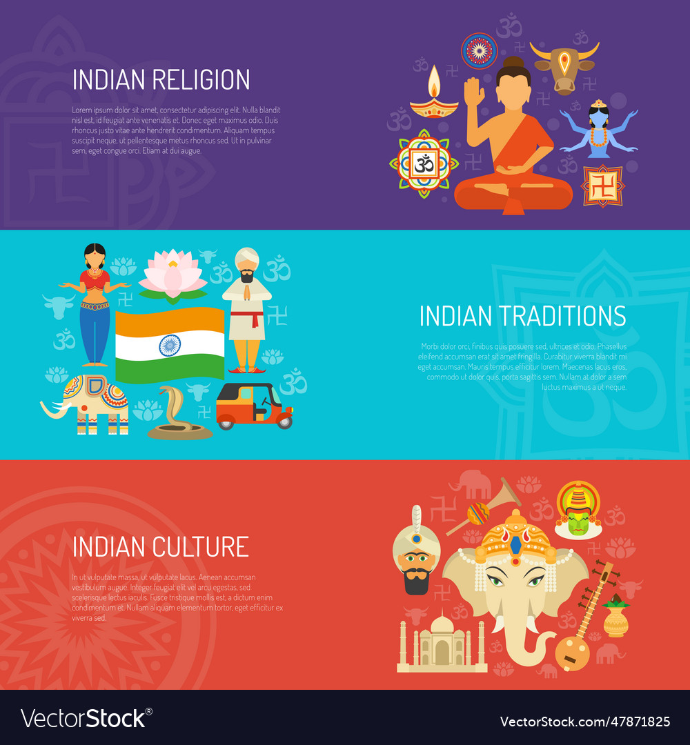 India banner set india banner set Royalty Free Vector Image