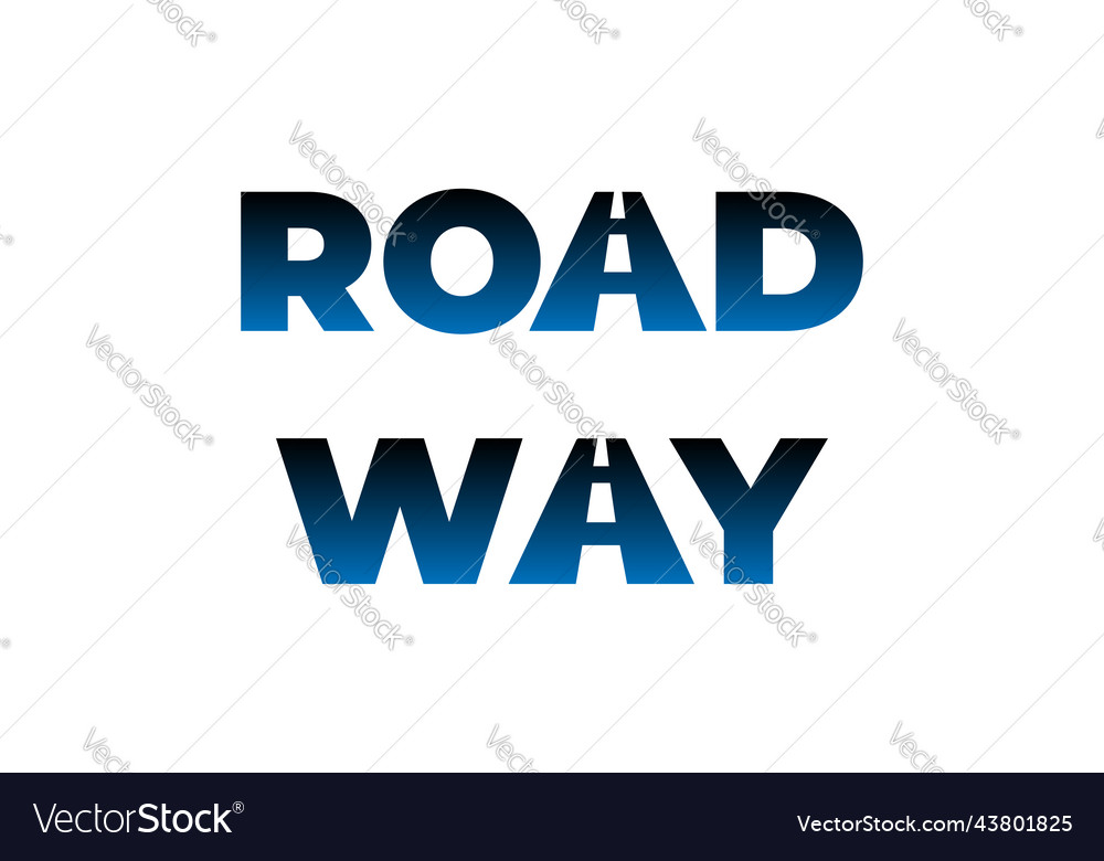 Letter road street way highway text type font Vector Image