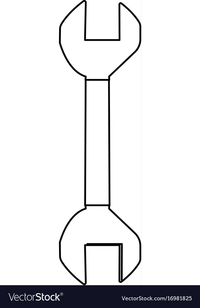 Line wrench equipment service industry repair Vector Image