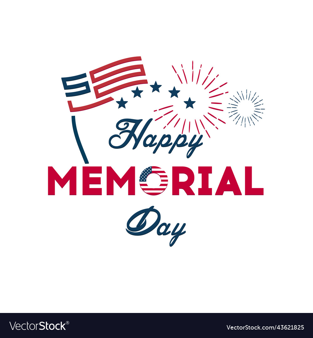 Usa memorial day background Royalty Free Vector Image