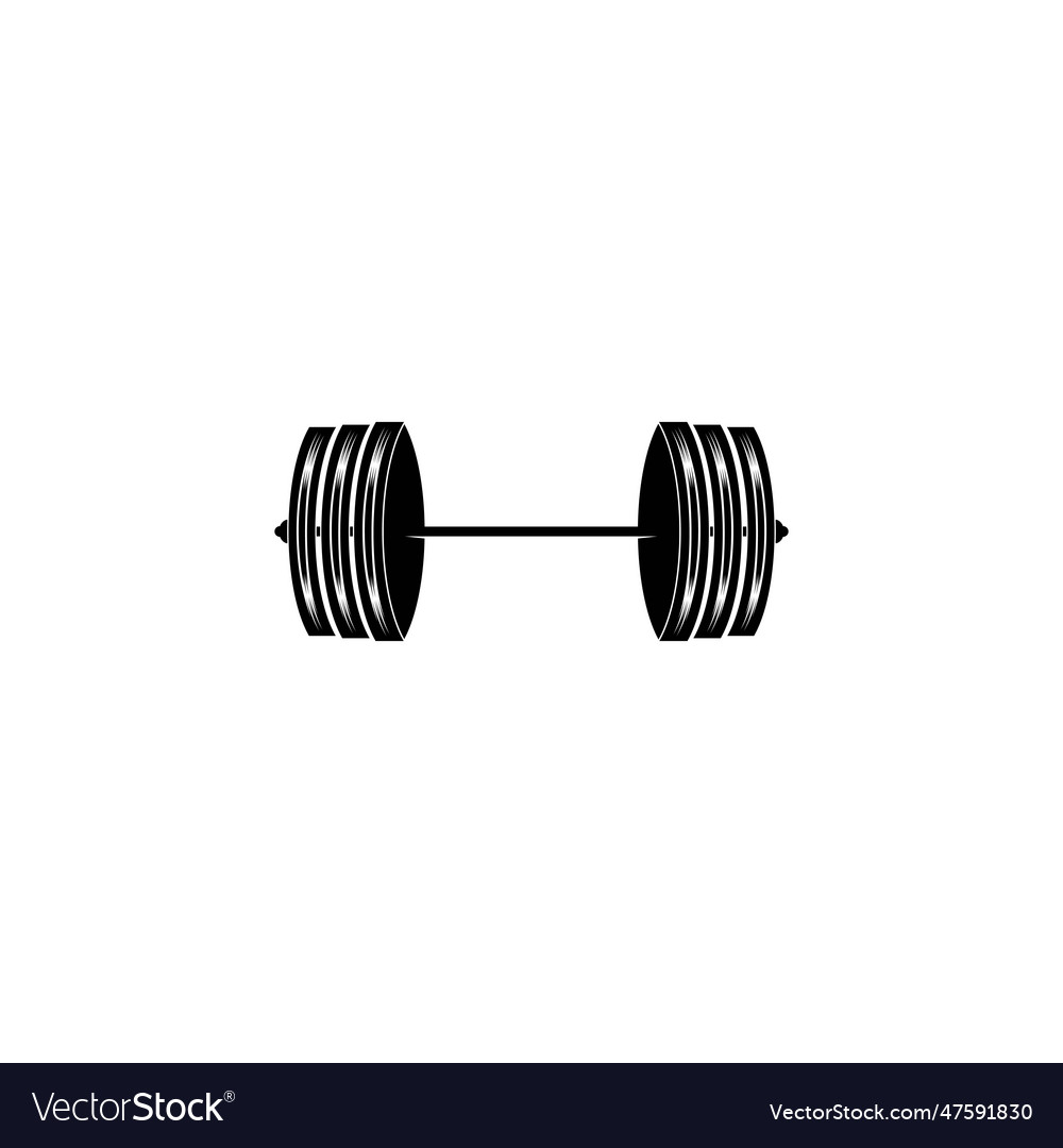 Barbell dumbbell gym icon logo template gym badge Vector Image