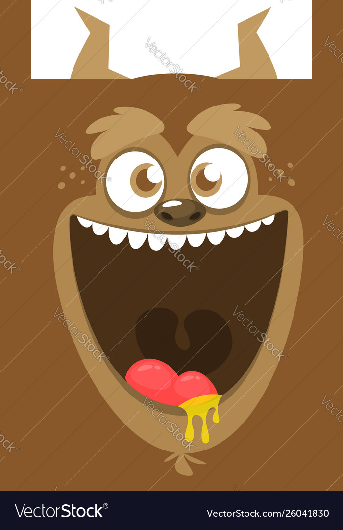 Cartoon funny monster smile Royalty Free Vector Image Cartoon funny monster smile Royalty Free Vector Image