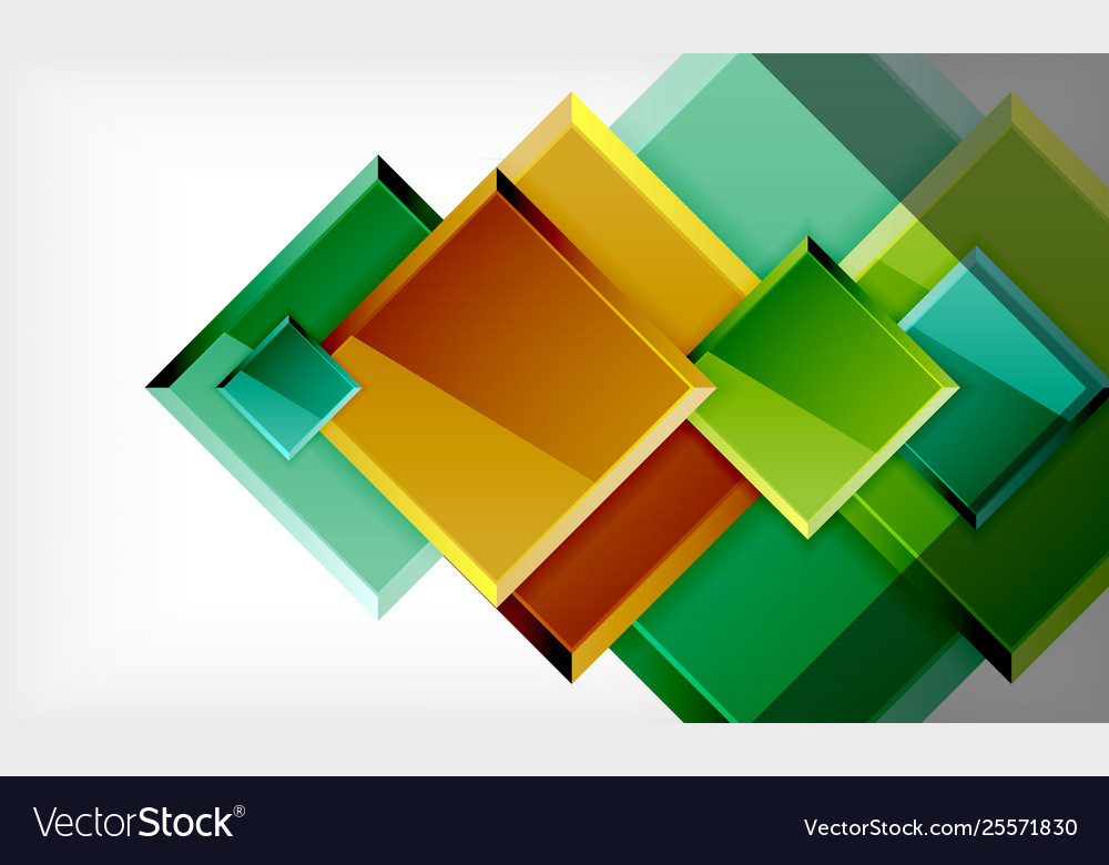 Color Squares Futuristic Abstract Background Vector Image