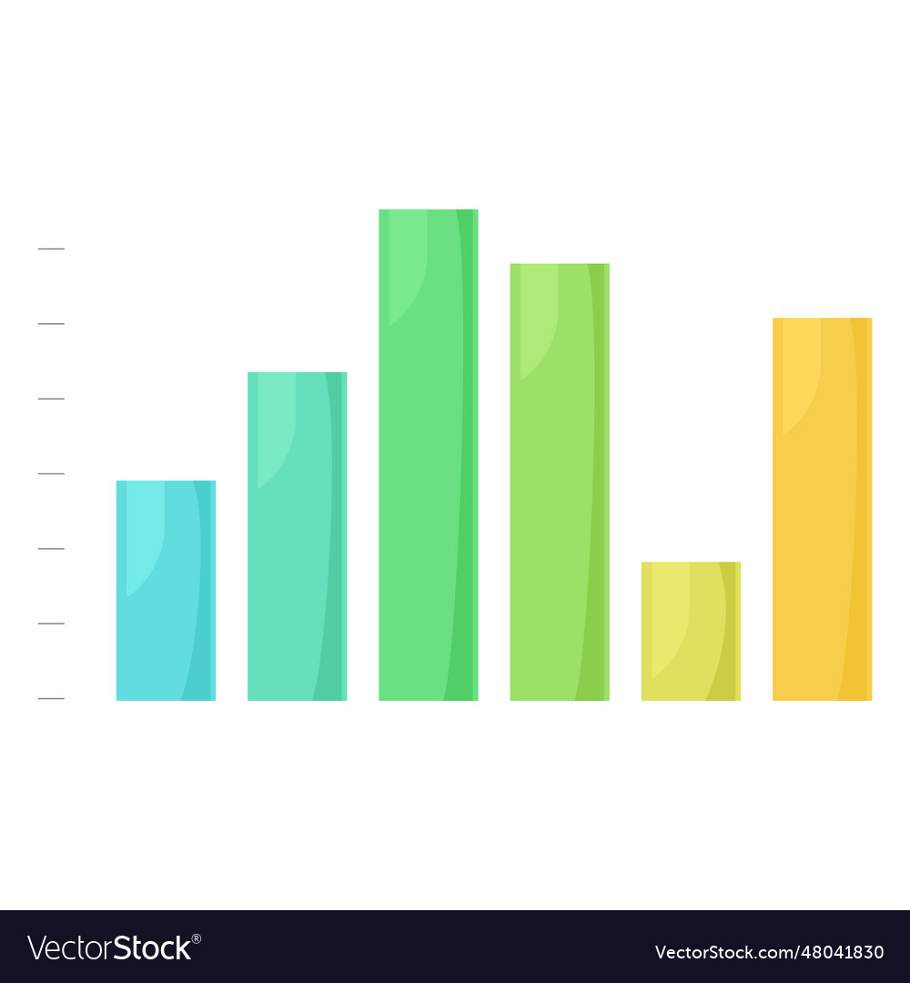Column chart graph Royalty Free Vector Image - VectorStock