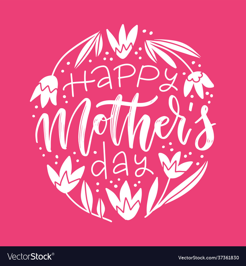 Happy mother s day - squate lettering greeting