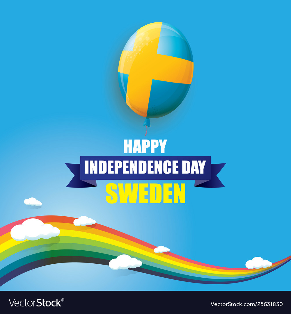 Sweden independence day celebration banner Vector Image