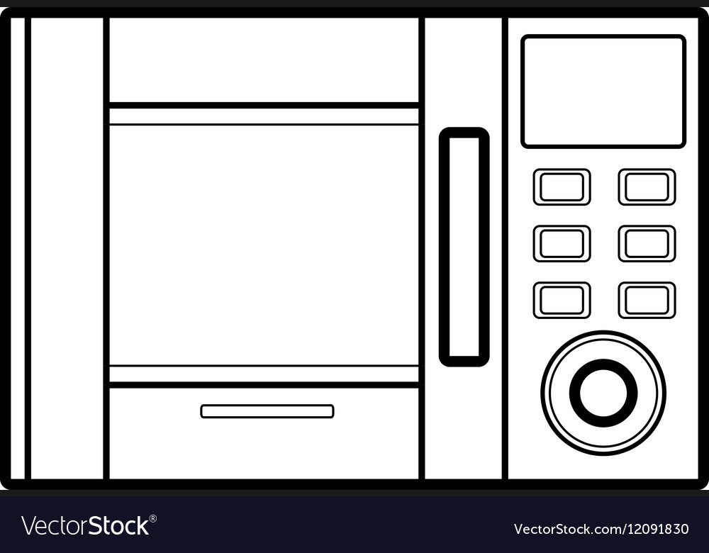 Symbol Of Microwave Color Line Art Royalty Free Vector Image Color Line Art Royalty Free Vector Image