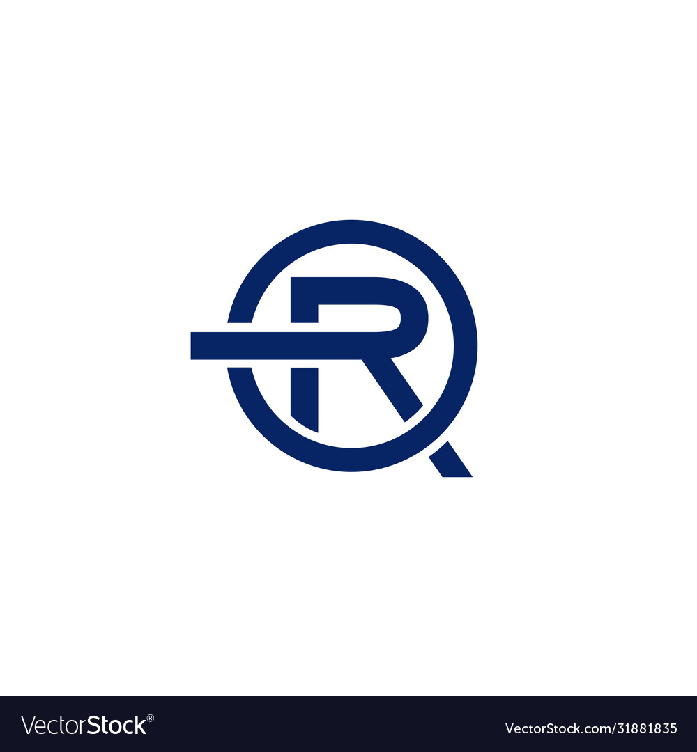 R logo symbol simple Royalty Free Vector Image