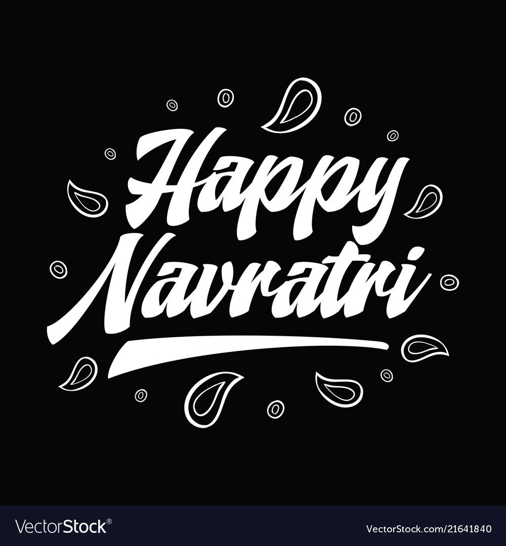 Happy navratri festival of india Royalty Free Vector Image