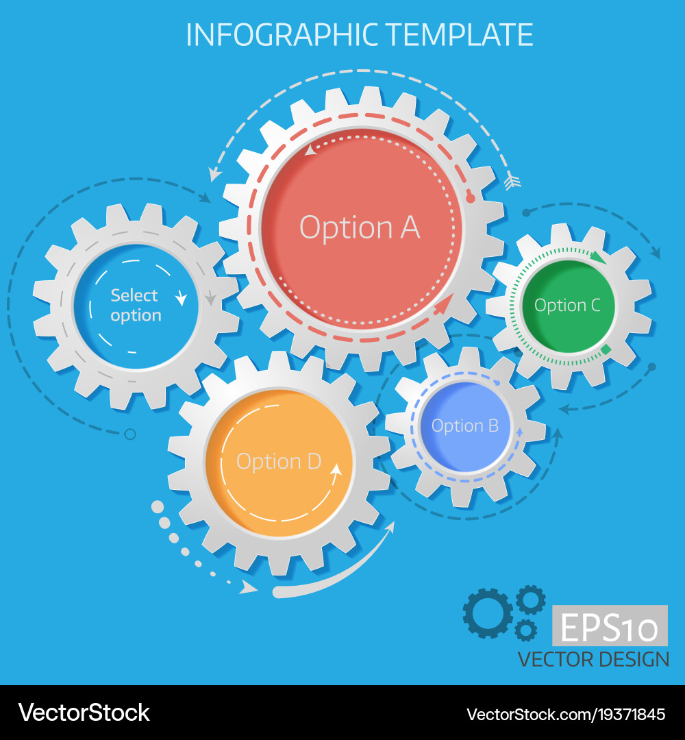 Gear relationship for business concepts Royalty Free Vector