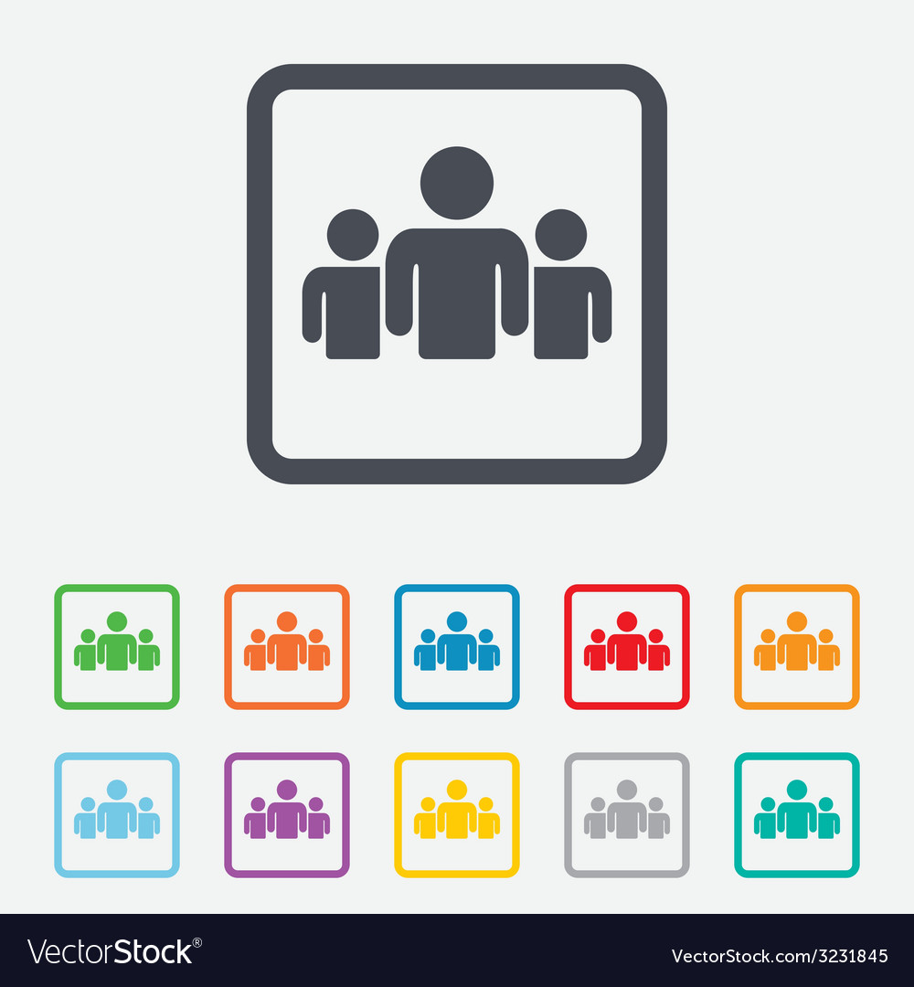 Group of people sign icon share symbol Royalty Free Vector