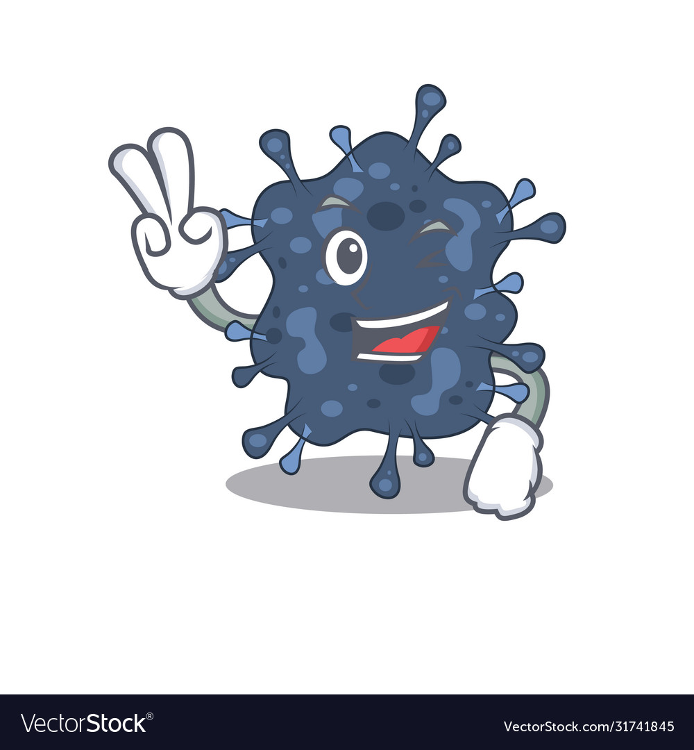 Happy bacteria neisseria cartoon design concept Vector Image Happy bacteria neisseria cartoon design concept Vector Image