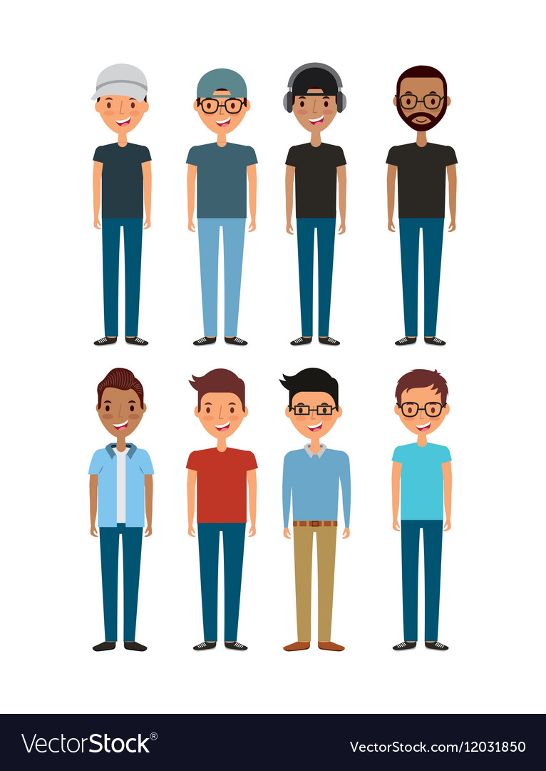 Cartoon young boys Royalty Free Vector Image - VectorStock