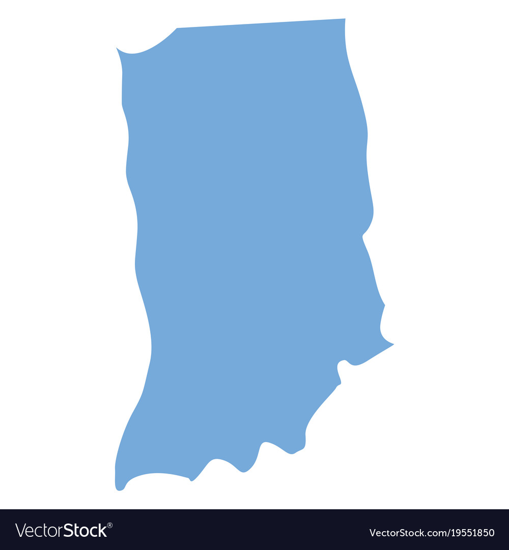 Indiana state map Royalty Free Vector Image - VectorStock