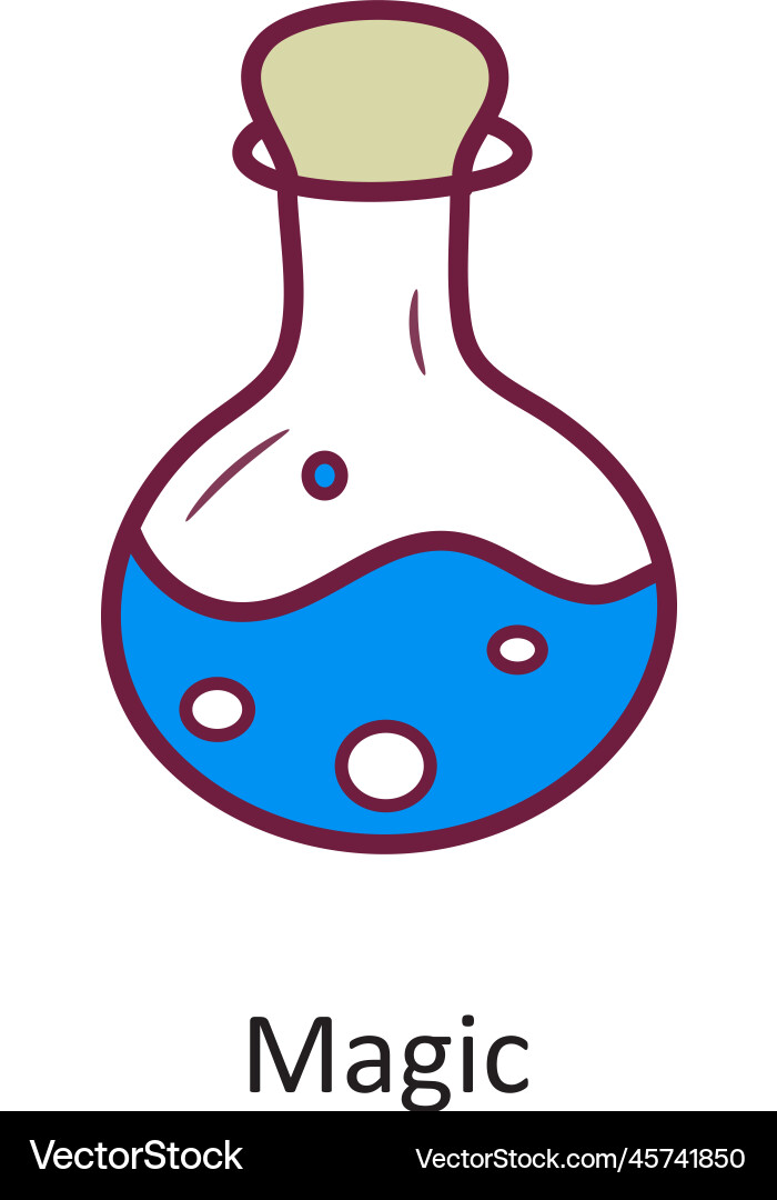 Magic fill outline icon design Royalty Free Vector Image