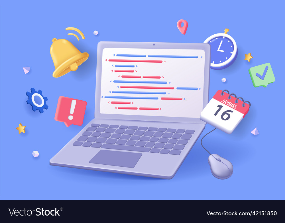 Programming concept 3d Royalty Free Vector Image